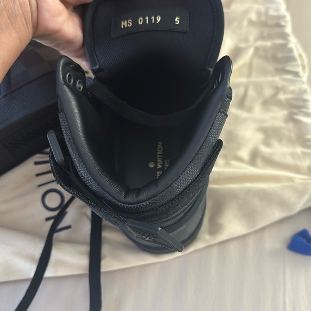 Louis Vuitton Black High-Top Sneakers for sale